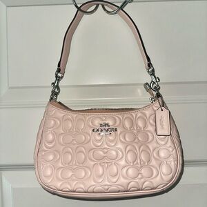 Coach Light Pink Embossed Shoulder Bag